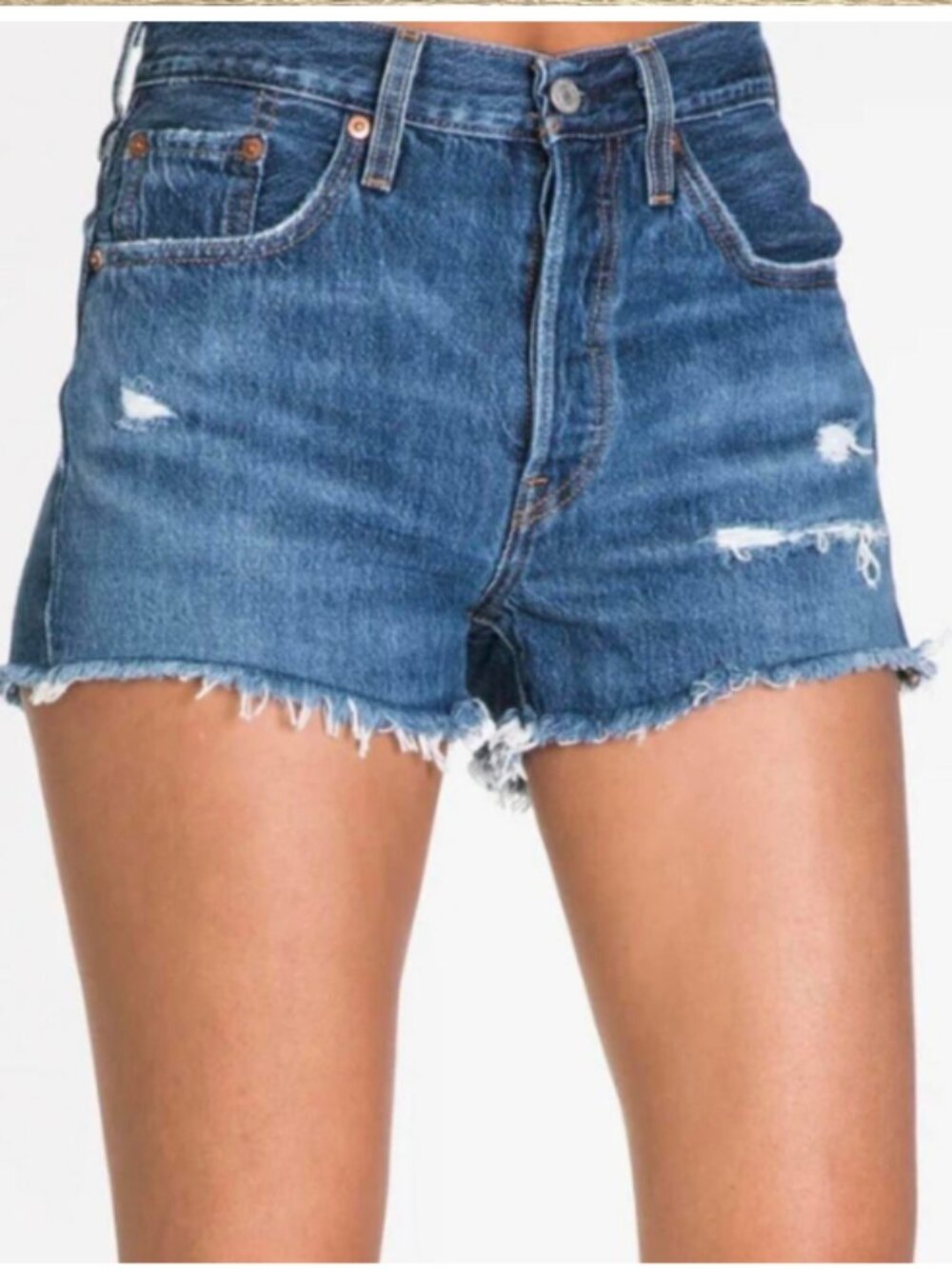 Levi's Distressed Button Fly Jean Shorts Size 29